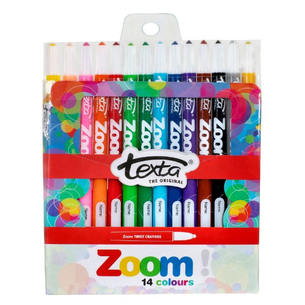 Picture of Texta Zoom Twist Crayons 12+2 Colours