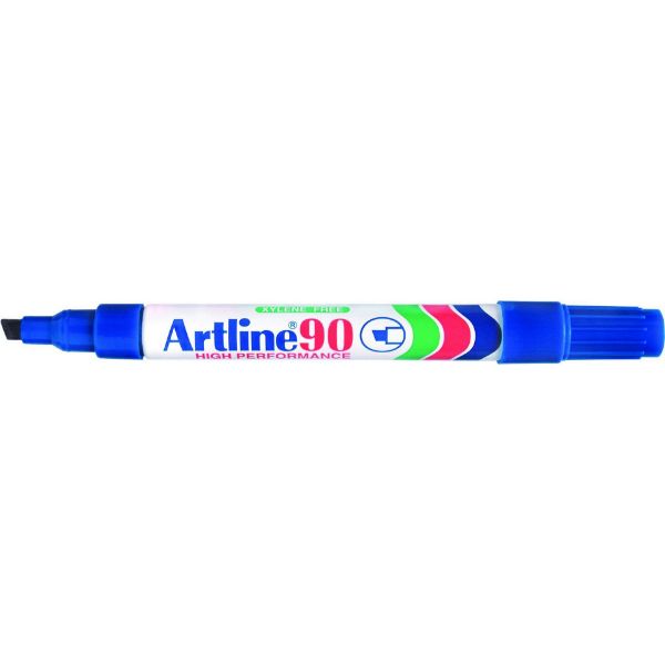 Picture of Artline 90 Permanent Marker 5mm Chisel Nib Blue