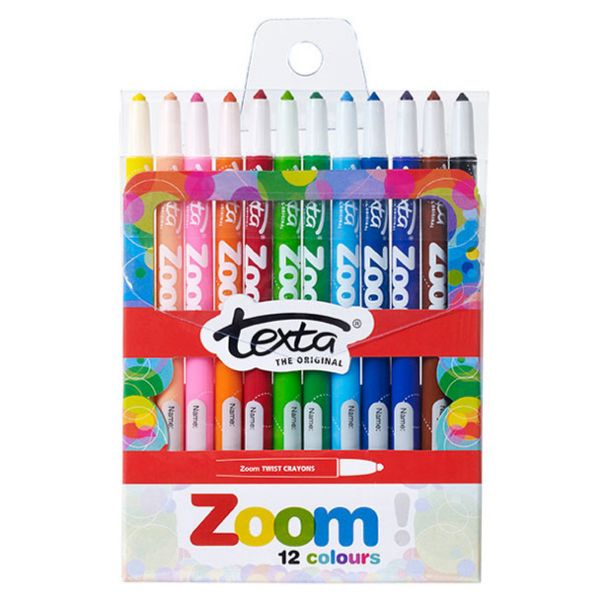 Picture of Texta Zoom Twist Crayons 12 Colours