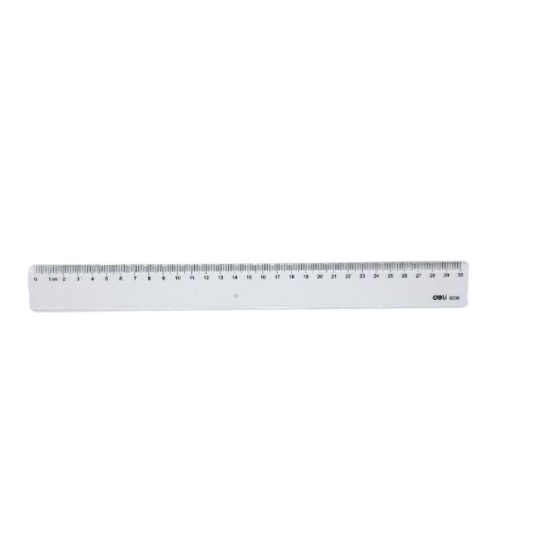 Picture of Deli Ruler, 30cm, Clear Plastic