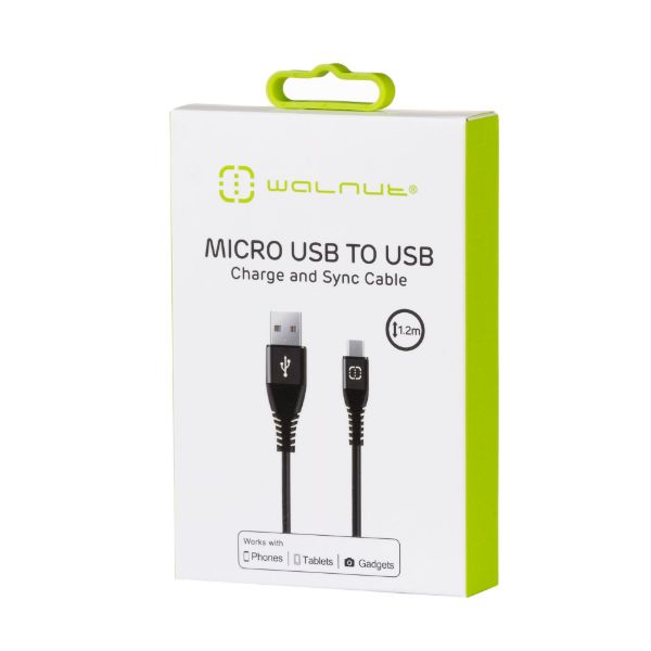 Picture of Micro USB Cable Black/Green 1.2m