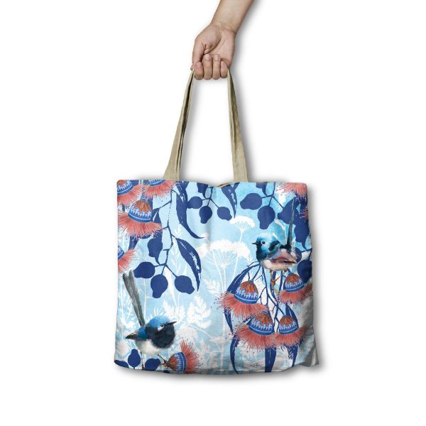 Picture of Blue Wren Shopping Bag Lisa Pollock