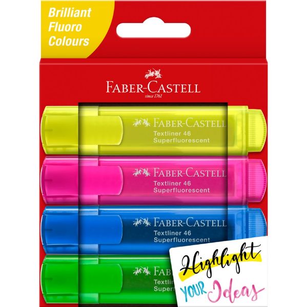 Picture of Faber-Castell Highlighters Textliner Ice 46 Superfluorescent, 4-Pack