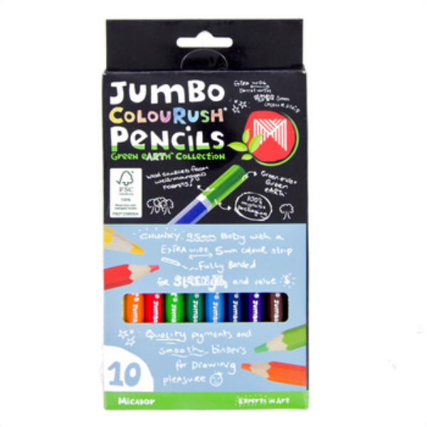 Picture of Micador Jr. ColouRush Jumbo Pencils, 10-Pack