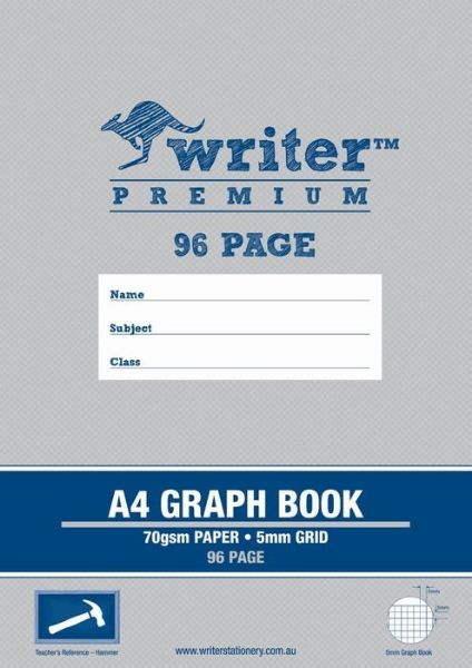 Picture of Writer Premium A4 Graph Exercise Book, 5mm Graph, 96-Page