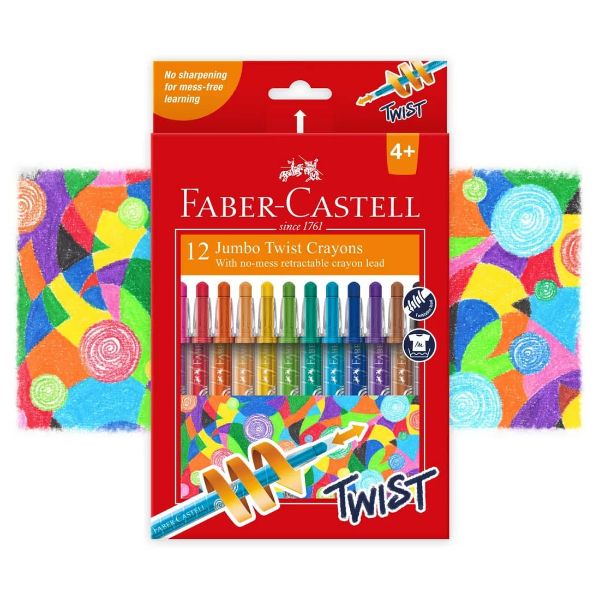 Picture of Faber-Castell Jumbo Twist Crayons 12-Pack