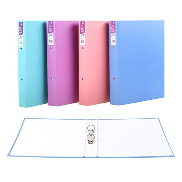 Picture of Dats A4 2-O Ring Binder, Laminated Paper Cover, Assorted Colours