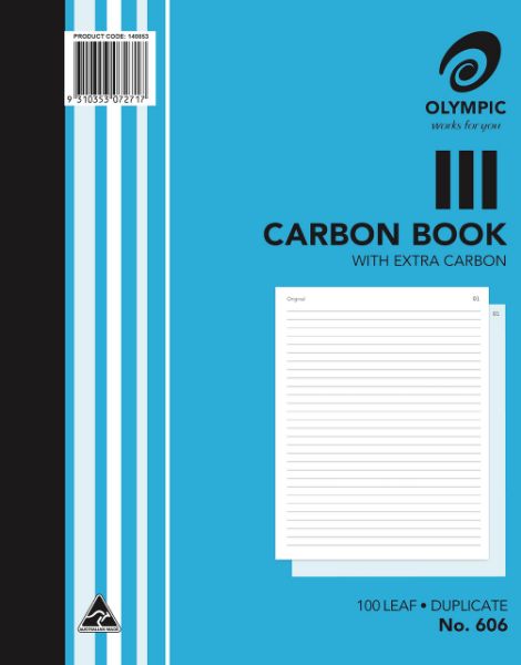 Picture of Olympic #606 Carbon Book, Duplicate, 200x250 mm, 100-Leaf