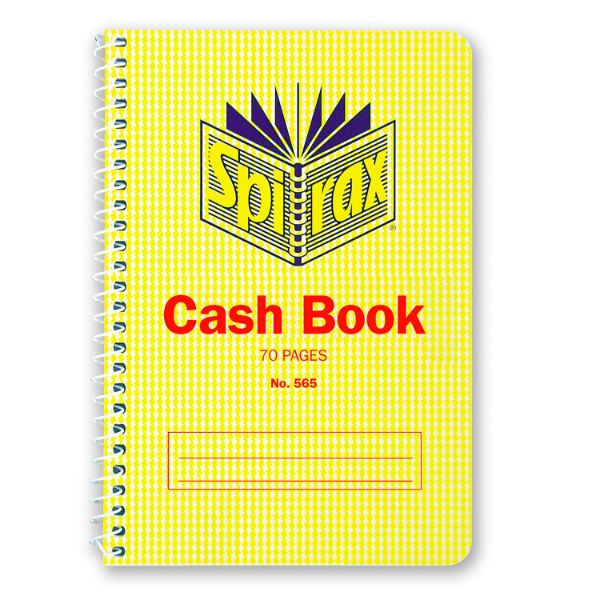 Picture of Spirax No. 565 Cash Book Red Ruled, 70 Pages