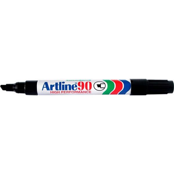 Picture of Artline 90 Permanent Marker 5mm Chisel Nib Black