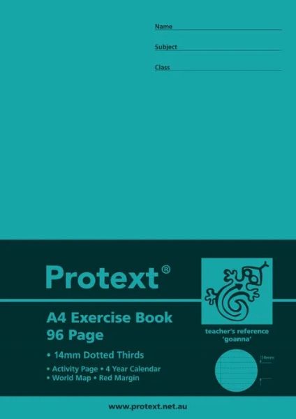 Picture of Protext A4 Exercise Book, 96 Pages, 14mm Dotted Thirds, Assorted Colours