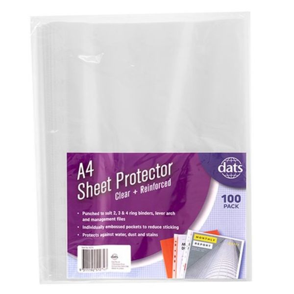 Picture of Dats Sheet Protector A4 100pk