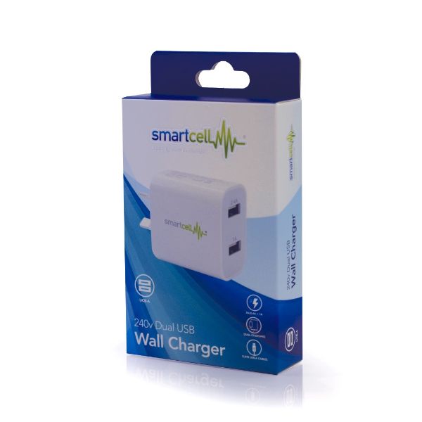 Picture of 240v Dual USB Wall Charger, Smartcell